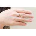 Top selling shinning crystal ring,plated rose gold ring,stainless steel ring